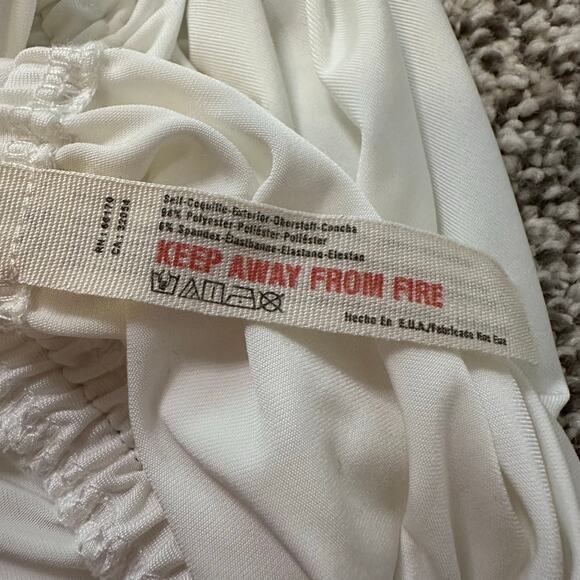 Free People Intimately white one-shoulder ruched tank top size M - Picture 7 of 11